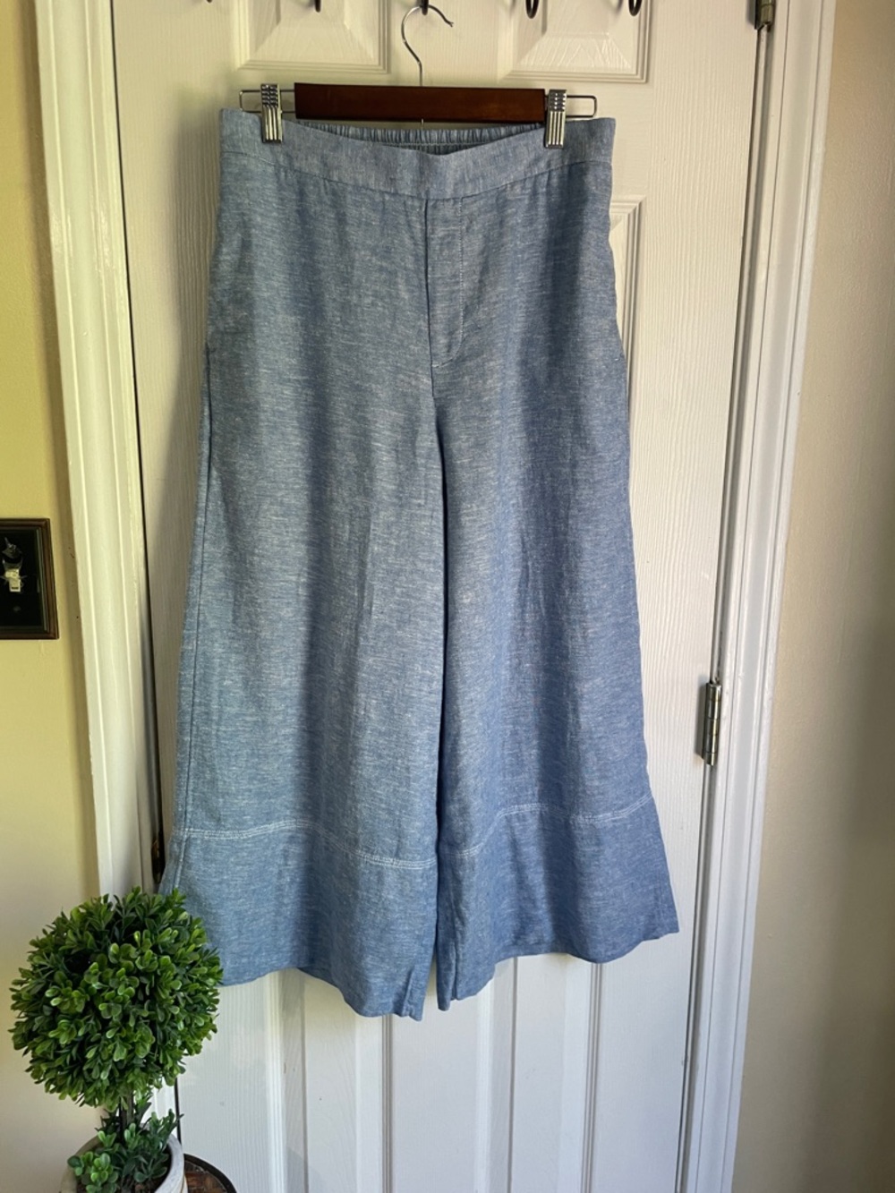 Banana Republic Linen Blend Preppy Old MoneyWide Leg Pants